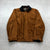 Vintage Vera Pelle Brown Lined Full-Zip Snap Suede Bomber Jacket Adult Size 44