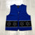 Vintage Requirements Blue Regular Fit Full Zip Wool Sweater Vest Women's Size PM