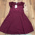 New S Dress Purple Short Sleeve X-Line Cotton Blend Dress Women's Size 2XL