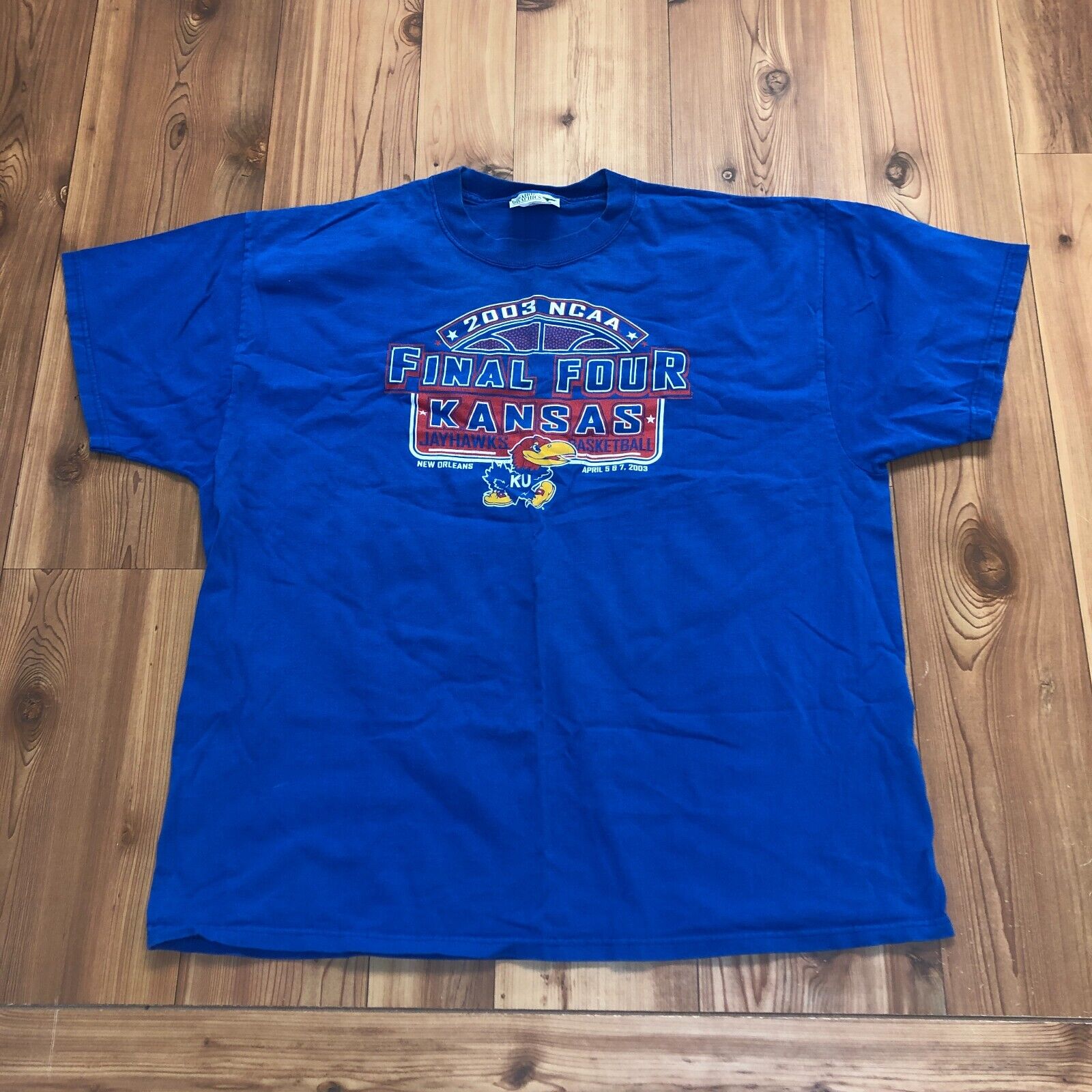 Vintage Prairie Graphics 03' NCAA Final Four Kansas Jayhawks T-shirt Men SIze 2X