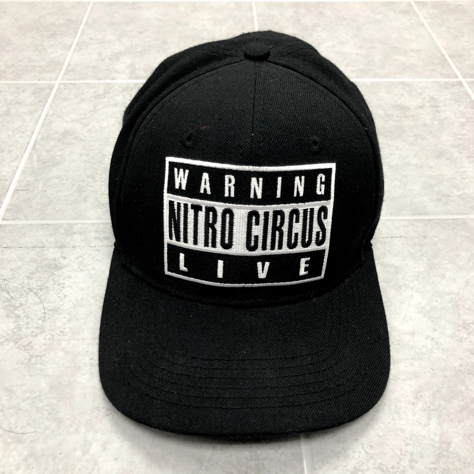 Black Snap Back Graphic Nitro Circus Live Baseball Cap Hat Adult One Size