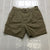 Nautica Brown Pleated Chino Regular Fit Solid Cotton Shorts Adult Size 32