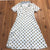 New Petallush White Polka Dot Short Sleeve X-Line Dress Women's Size S
