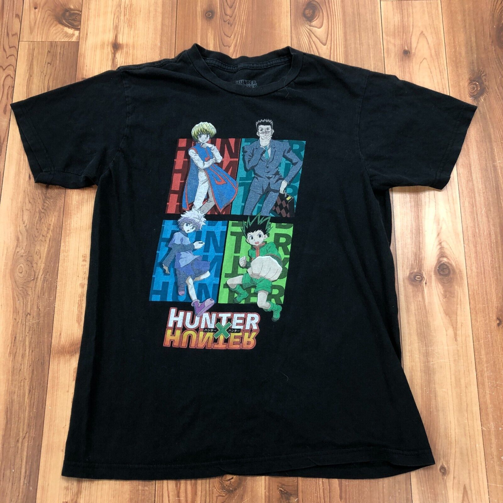 Hunter x Hunter Black Short Sleeve Main Cast Graphic Print T-Shirt Teen Size M