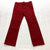 Lauren Ralph Lauren Red Denim Flat Front Chino Straight Jeans Women's Size 10