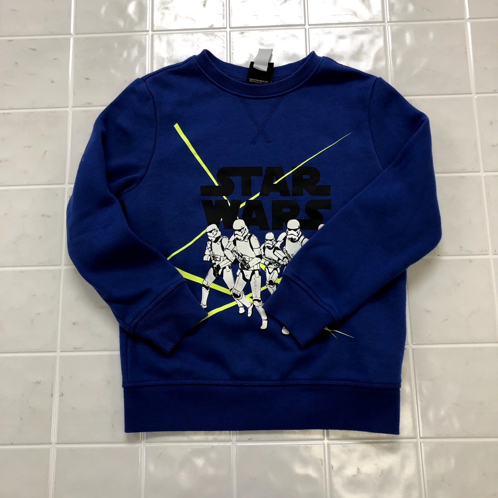 Star Wars Blue Graphic Logo Regular Fit Casual Loose Sweatshirt Youth Size S