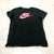 Nike Tee Black Short Sleeve Crew Graphic Logo T-shirt Womens Size XL