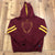 Harry Potter Burgundy Gryffindor Seal Striped Pullover Hoodie Youth Size 11-12yr
