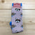 NEW Juncture Pink & Blue Cat & Dog Face Print Knee High Socks Women Size 5-9