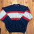 Multicolored Striped Long Sleeve Pullover Cotton Blend Sweatshirt Adult Sizer L