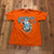 Charlie Hustle Vintage Orange Kansas City Mavericks Hockey T-Shirt Men Size M