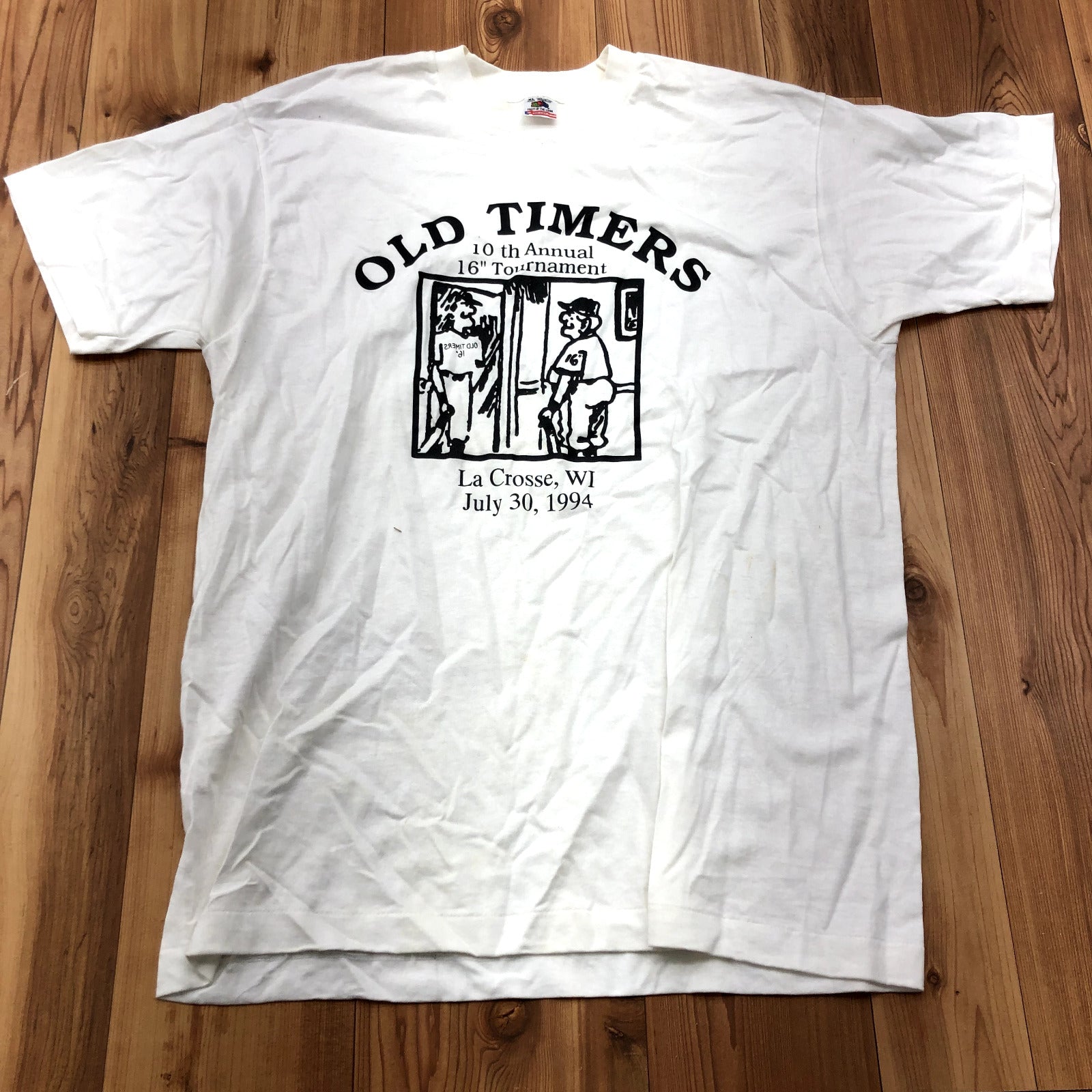 Vintage FOTL White Old Timers 10th Annual 16 Tournament July 1994 Adult Size XL