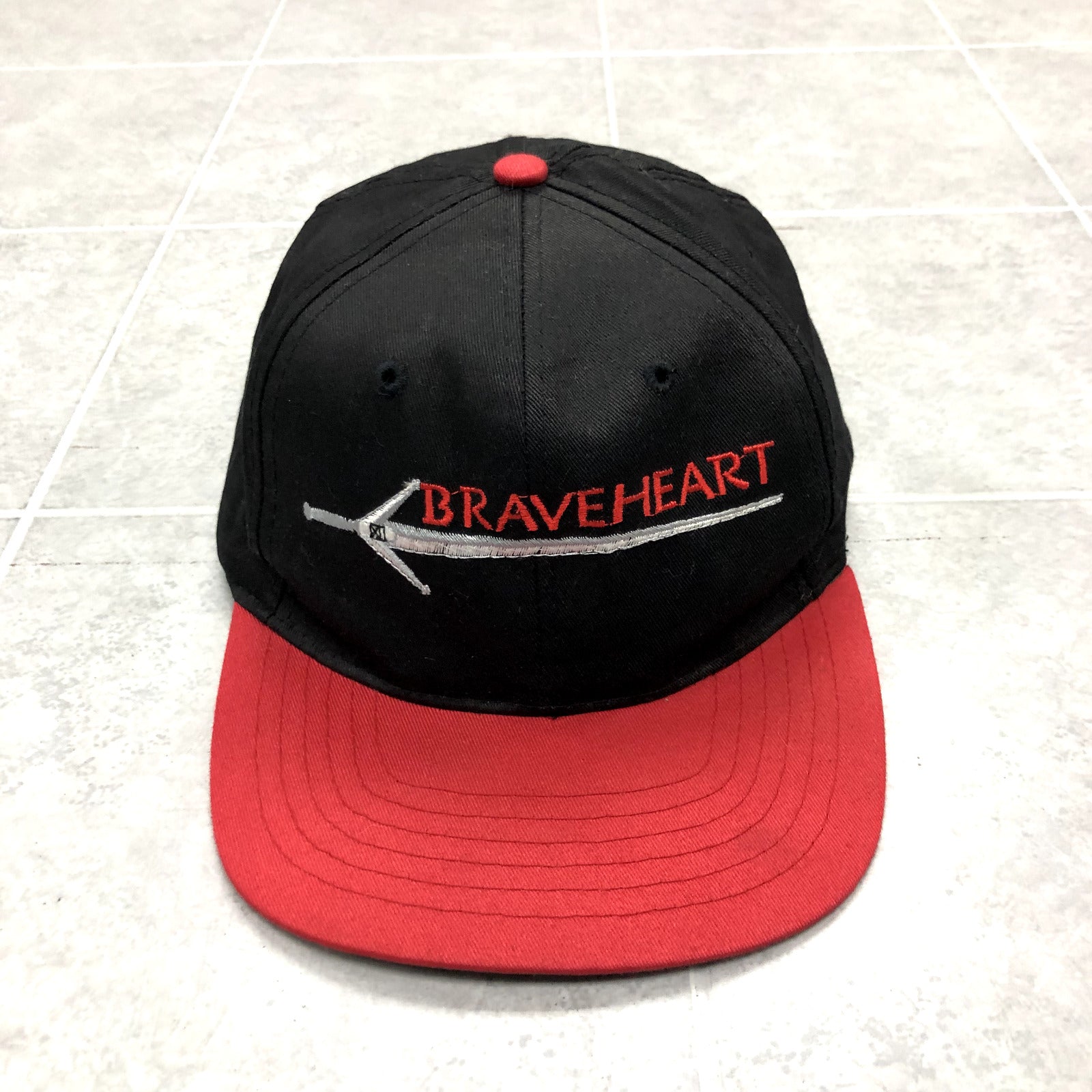 Black Snap Back Graphic BRAVEHEART Cotton Baseball Cap Hat Adult One Size