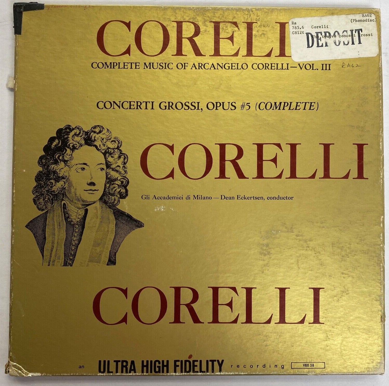 Corelli Complete Music of Arcangelo Corelli - Vol. III LP