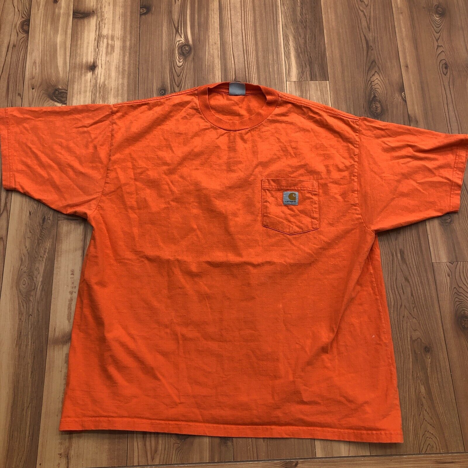 Carhartt Orange Short Sleeve Cotton Regular Fit Pullover T-Shirt Adult Size 2XL