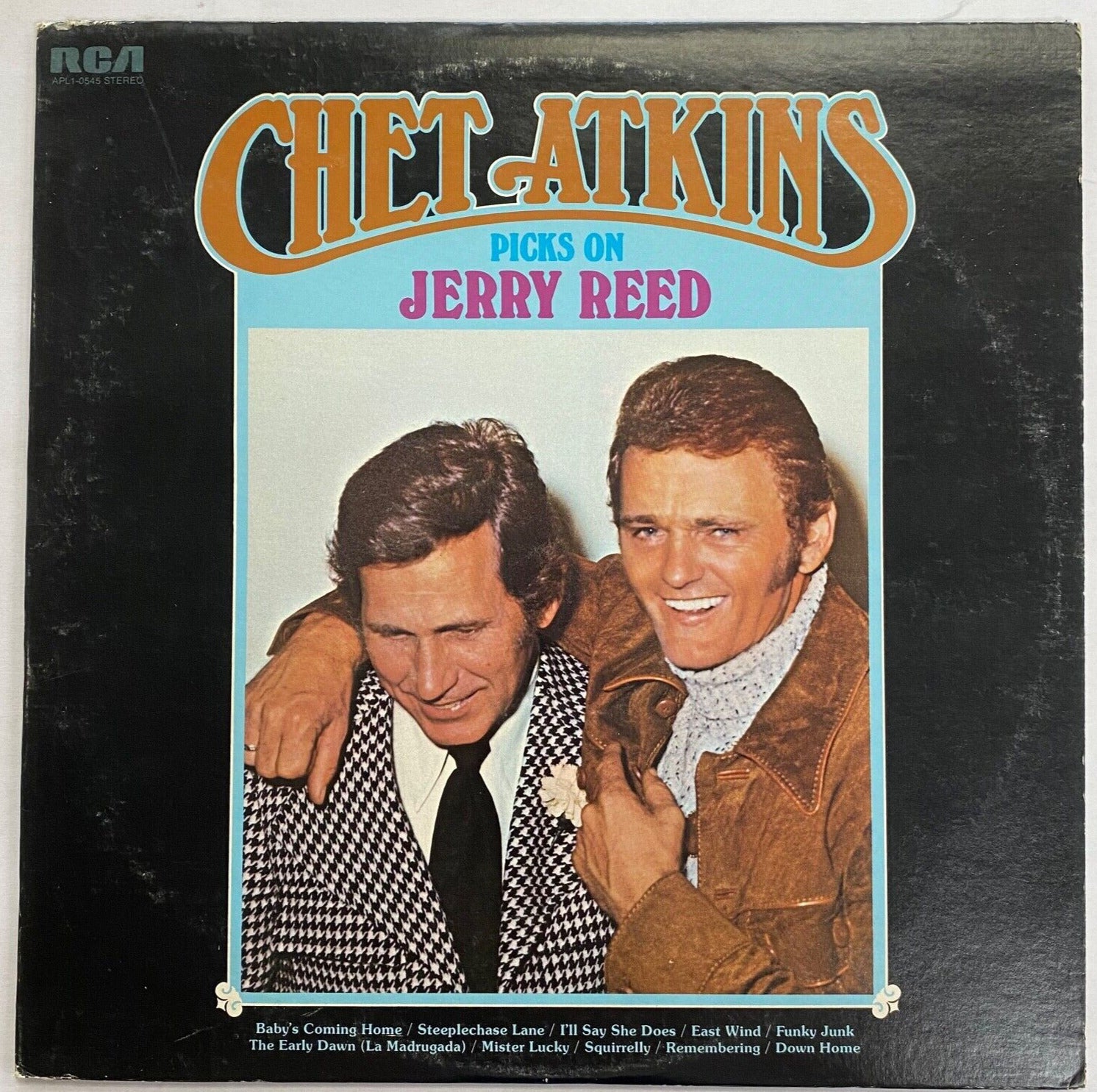 CHET ATKINS PICKS ON JERRY REED 1974 LP APL1-0545