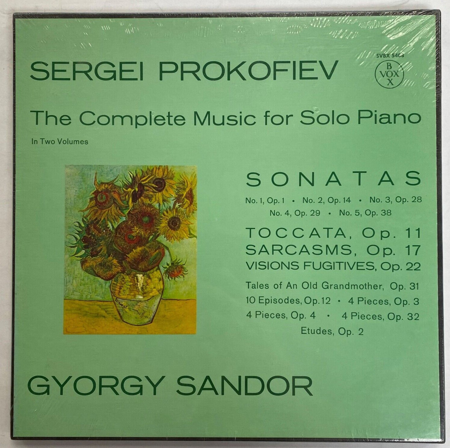 SERGEI PROKOFIEV Complete Music Solo Piano 3LPS Gyorgy Sandor VOX