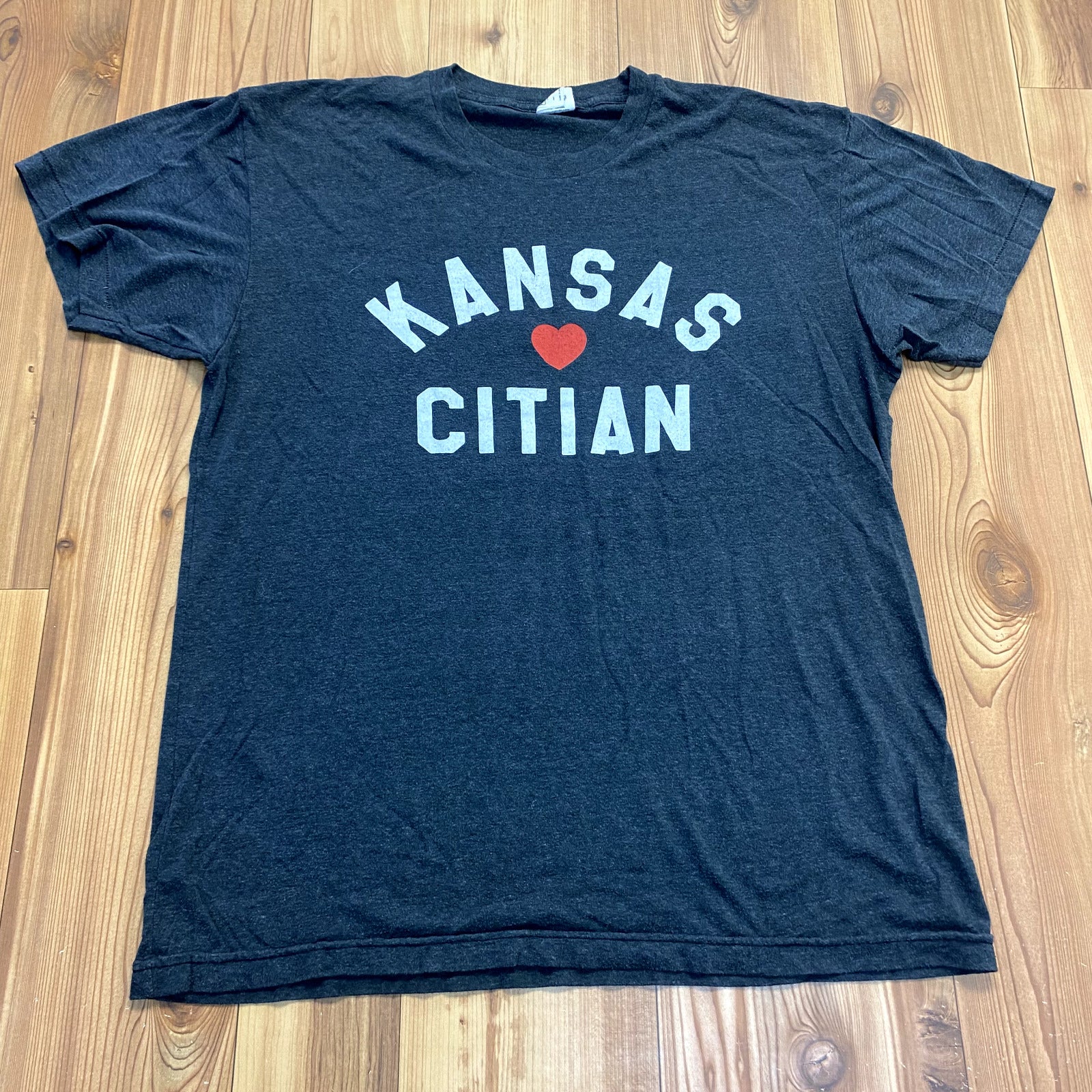 Vintage Charlie Hustle Black Kansas Citian Short Sleeve T-Shirt Adult Size L