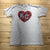Charlie Hustle Grey Love Kansas City Short Sleeve T-Shirt Womens Size M USA