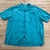 Tommy Bahama Blue Hawaiian  Short Sleeve Button Up 100% Silk Shirt Men Size XL