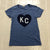 Charlie Hustle Blue Heart KC Regular Fit Stretch Loose T-shirt Women's Size L