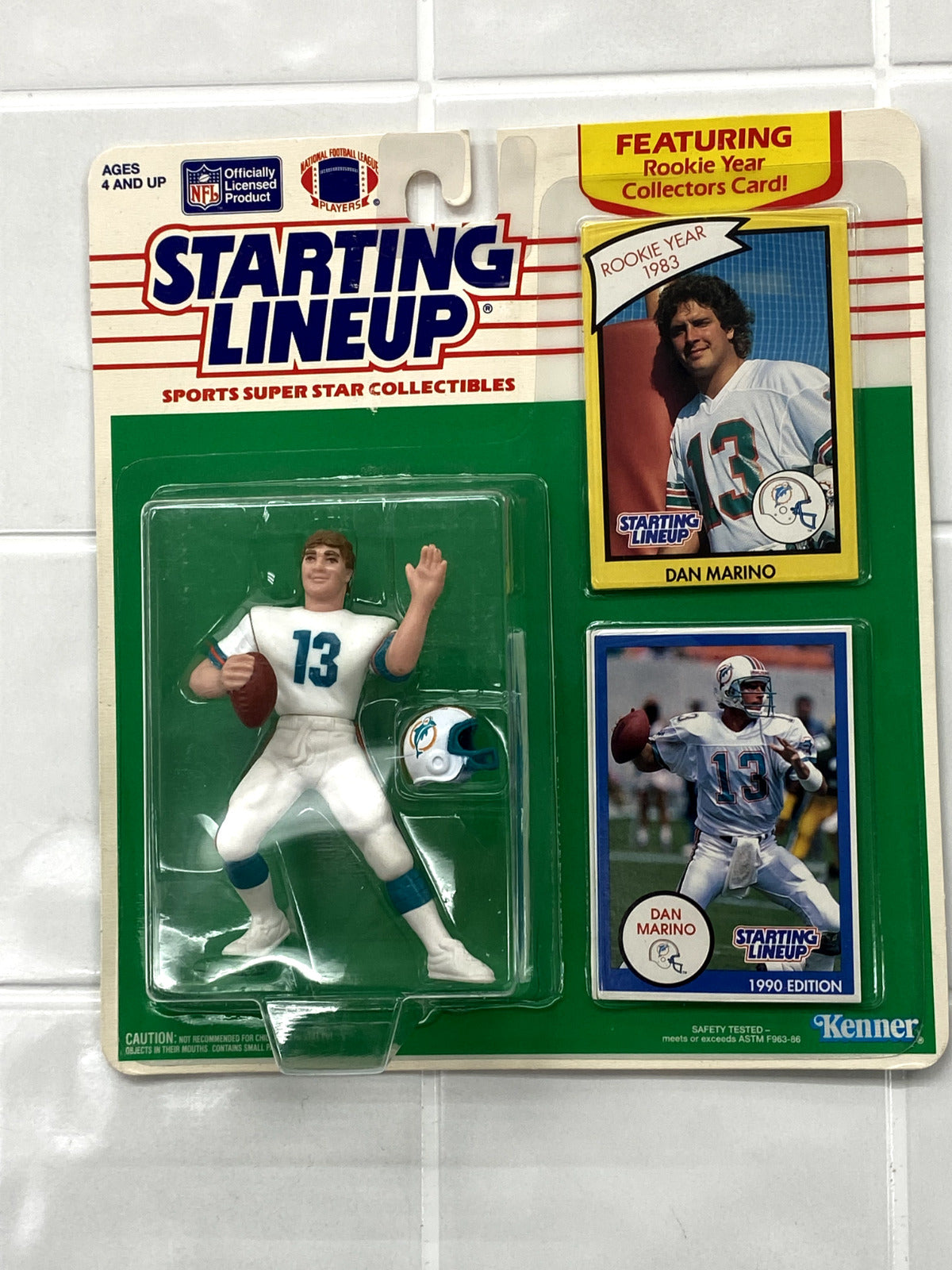 Starting Lineup 1990 Dan Marino Miami Dolphins Figure Vintage Sealed on Card