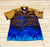 Vintage Kai Nani Hawaiian Brown Palm Short Sleeve Button Up Shirt Mens Size L