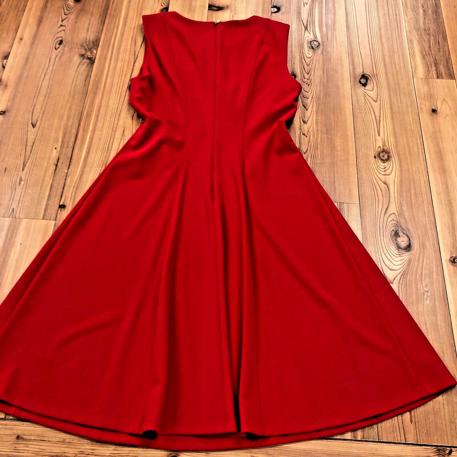 NEW Tommy Hilfiger Bright Red Sleeveless A-Line Zip Up Dress Women 10