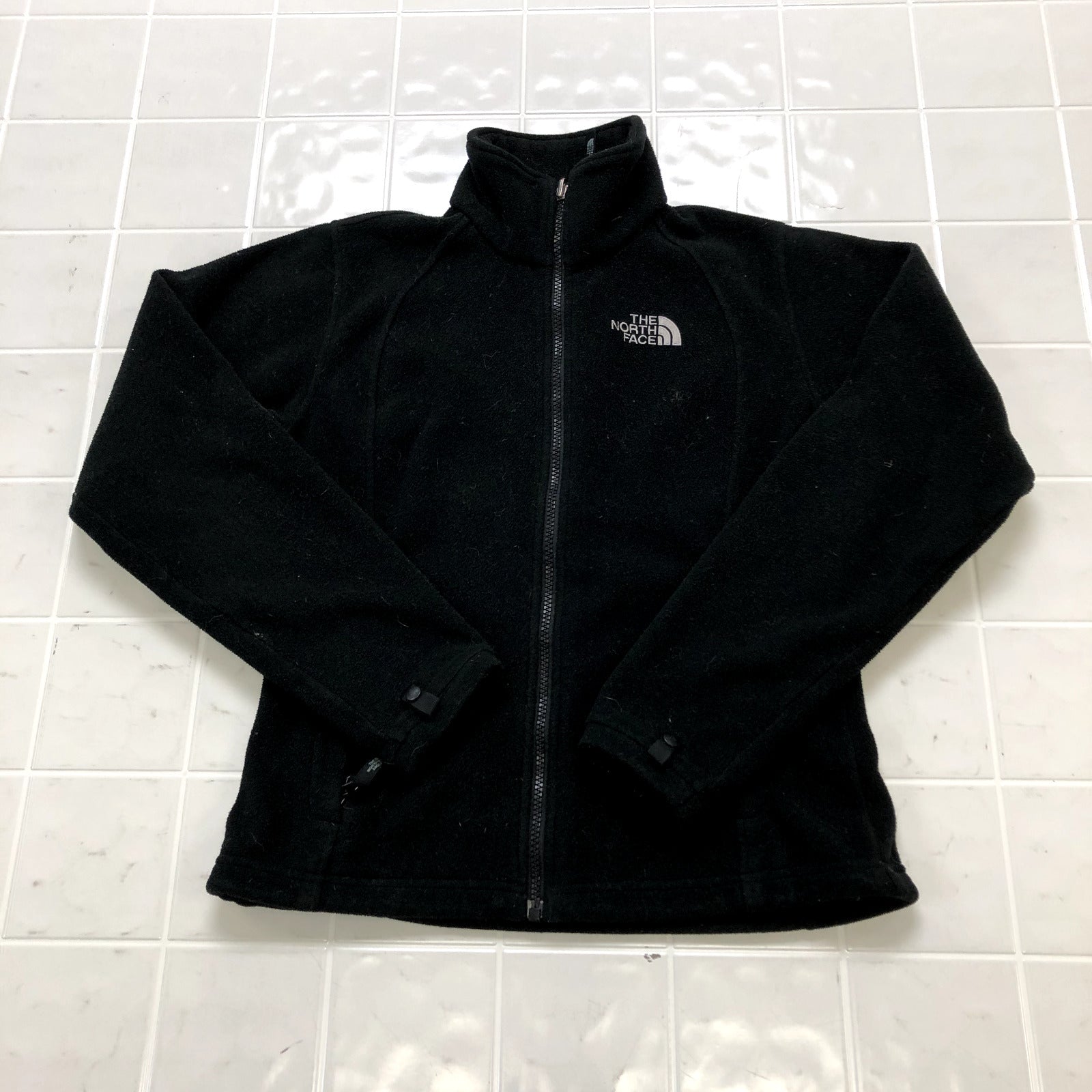The North Face Black Embroidered Logo Fleece Basic Jacket Women's Size XS