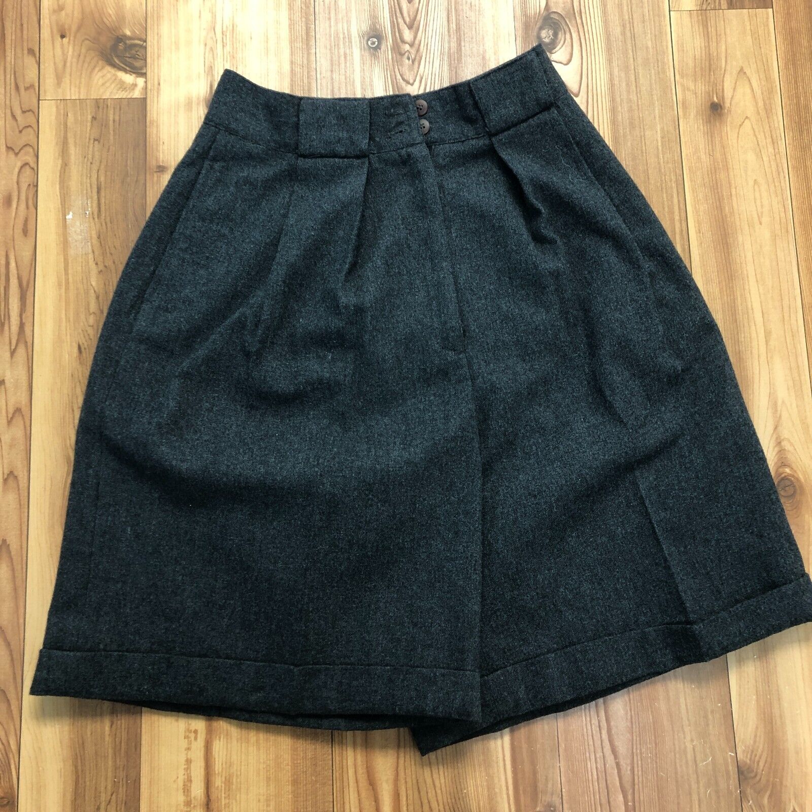 Vintage Hunt Club Gray Wool Blend Regular Fit Shorts Women's Size 10