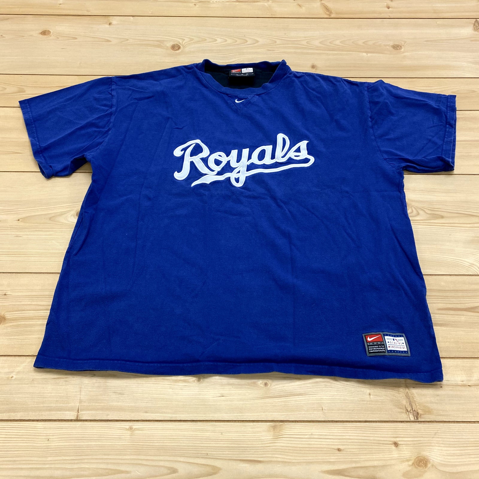 Vintage Nike Dark Blue Kansas City Royals Short Sleeve T-Shirt Mens Size XL