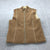I.E. Relaxed Beige Fleece Lined Mock Neck Full-Zip Fleece Vest Adult Size M