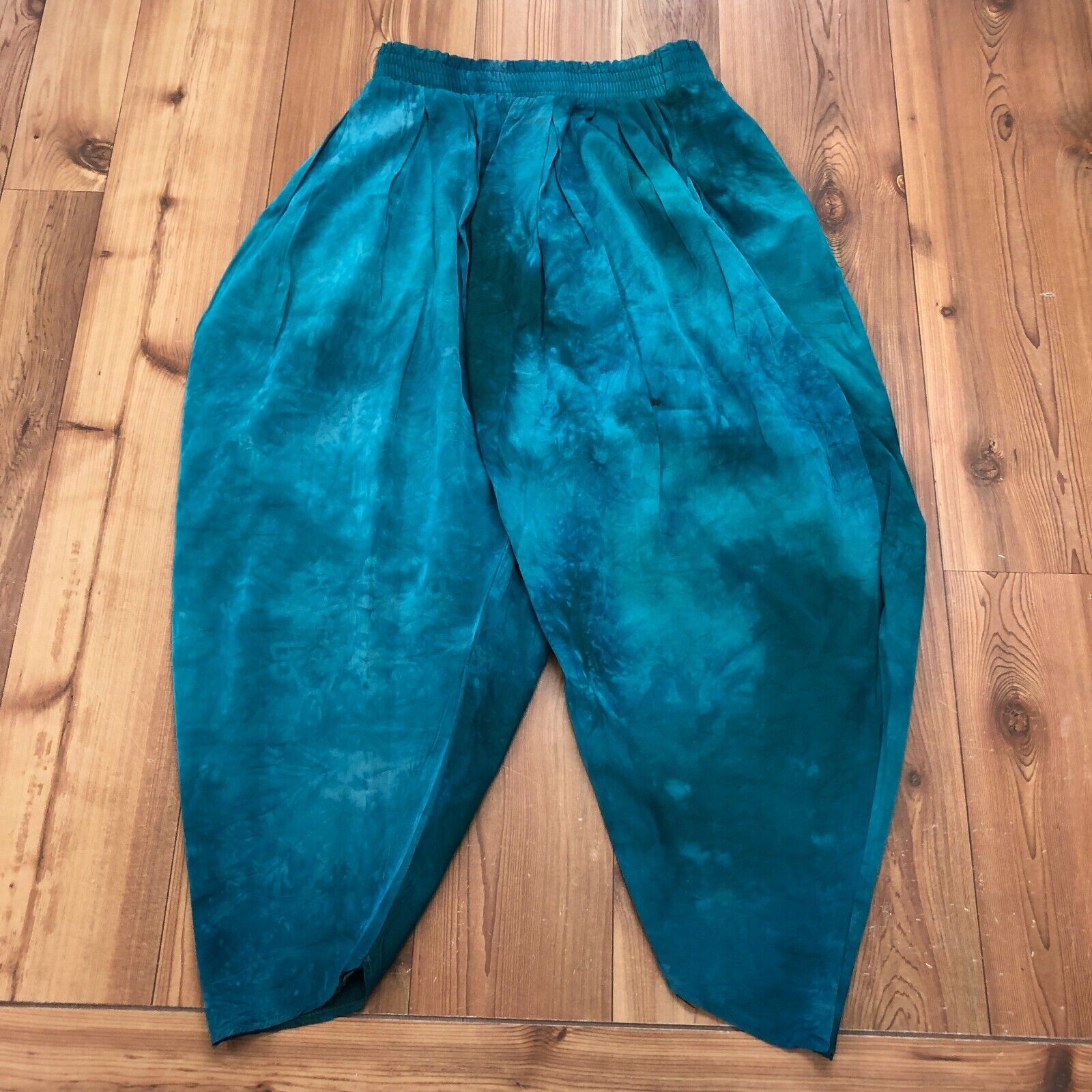 Vintage Cite Ville Blue Elastic Waist Baggy Thigh USA Made Pants Womens Size 6