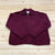 Eddie Bauer Burgundy Full Zip Chunky Knit Mock Neck Sweater Women Size M Petite