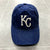 Campus One Blue Hook Loop Back Graphic KC Royals Baseball Cap Hat Adult One Size