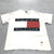 Vintage Tommy Hilfiger White Short Sleeve Crew Graphic Logo T-shirt Adult Size L