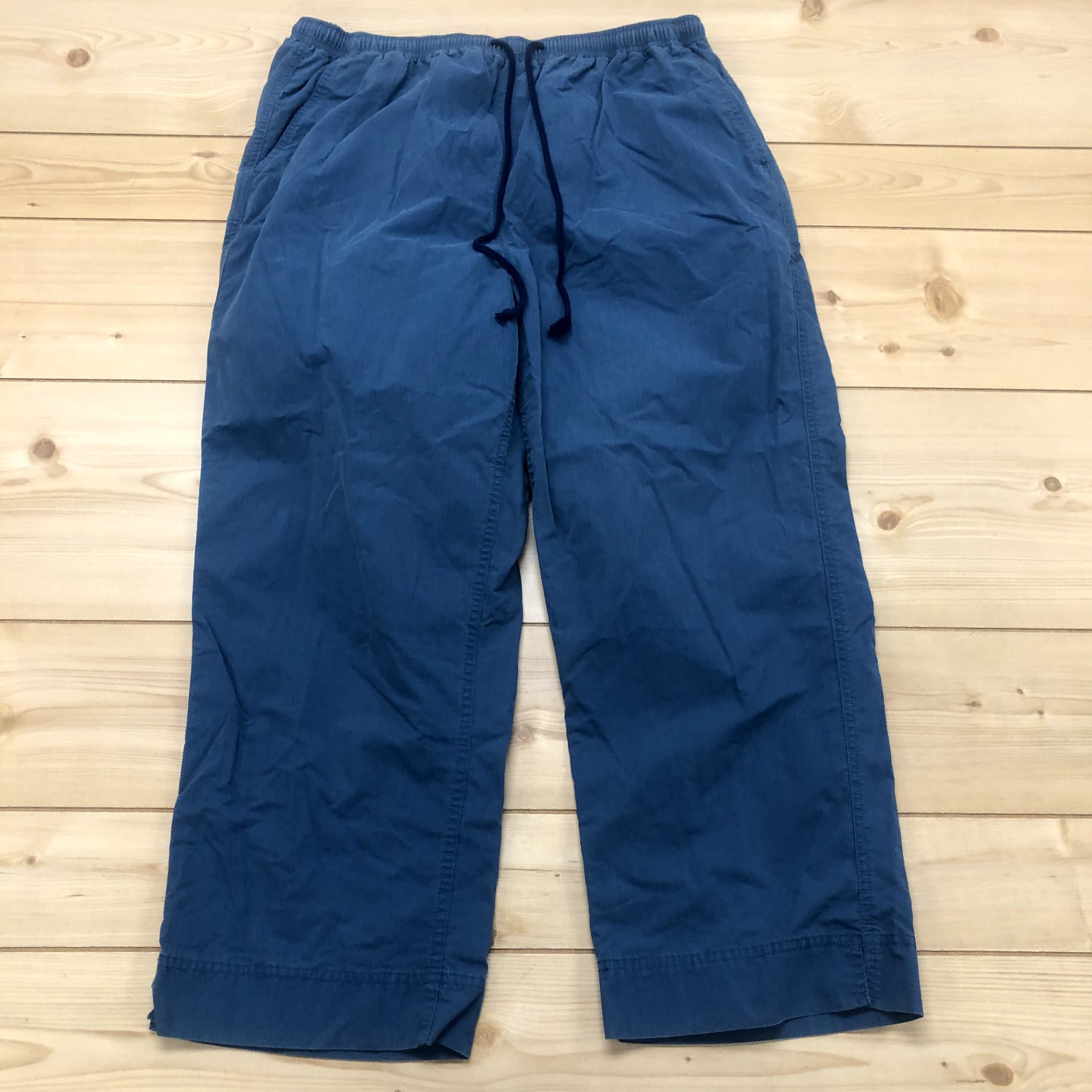 Eddie Bauer Blue Solid Elastic Waste Pull On Drawstring Pants Adults Size 1X