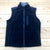 Brooks Brothers Blue Full Zip Sleeveless Lined Pockets Fleece Vest Mens Size S