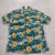 Disney Parks Blue Floral Short Sleeve Button Up Hawaiian Shirt Adult Size XL