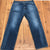Lucky Brand Good Luck Blue Solid Stretchy Cotton Regular Fit Jeans Men's Size 40