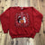 Vintage FOTL Red Noel Christmas Long Sleeve Pullover Sweatshirt Adult Size XL
