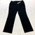 NEW Gloria Vanderbilt Black Flat Front Chino Regular Straight Pants Women's 12