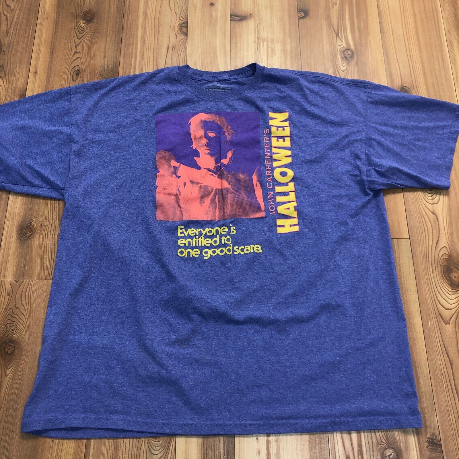 John Carpenter Halloween Purple Cotton Good Scar T-Shirt Adult Size 3XL