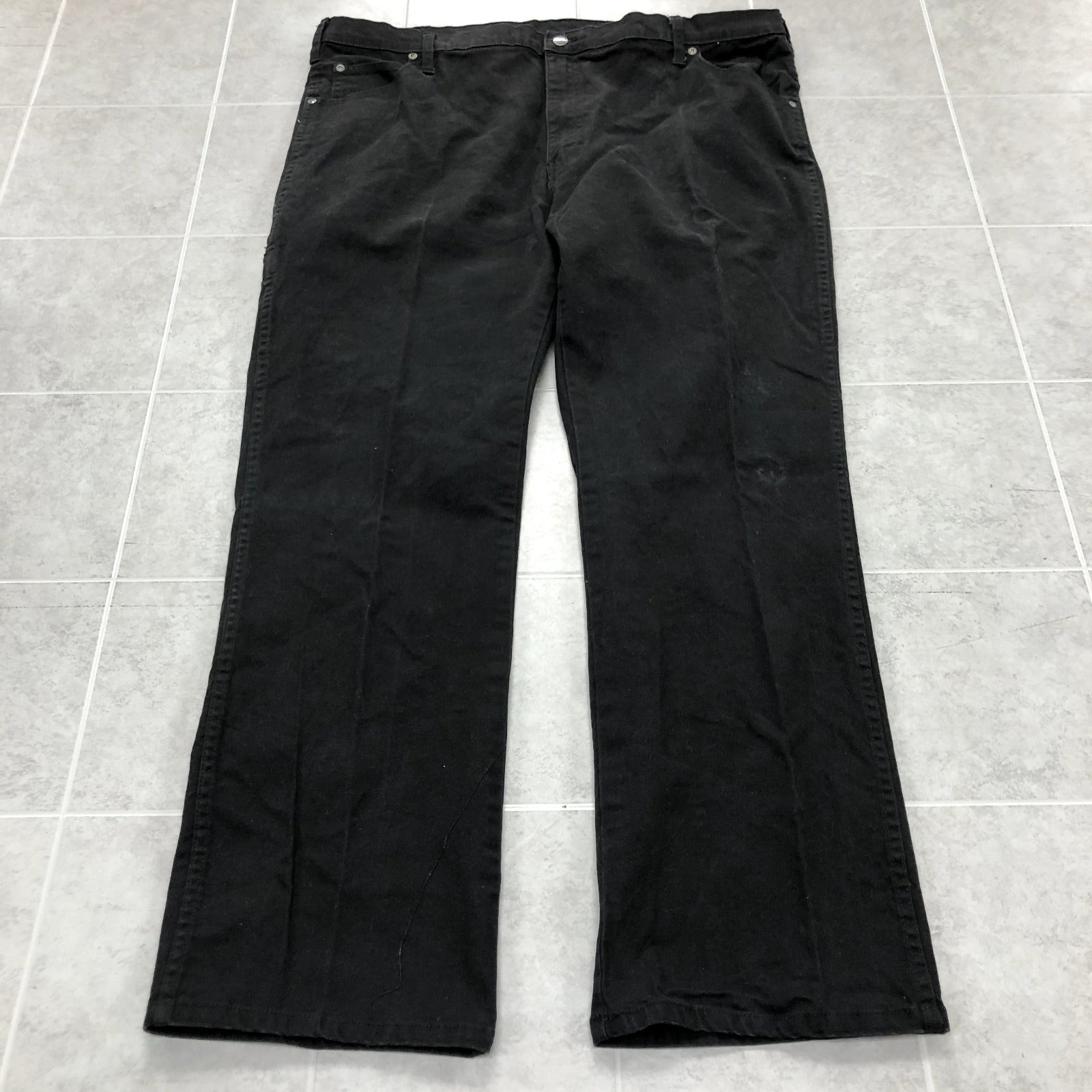 Dickies Black High-Rise Flat Front Straight Legged Canvas Jeans Adult Size 42