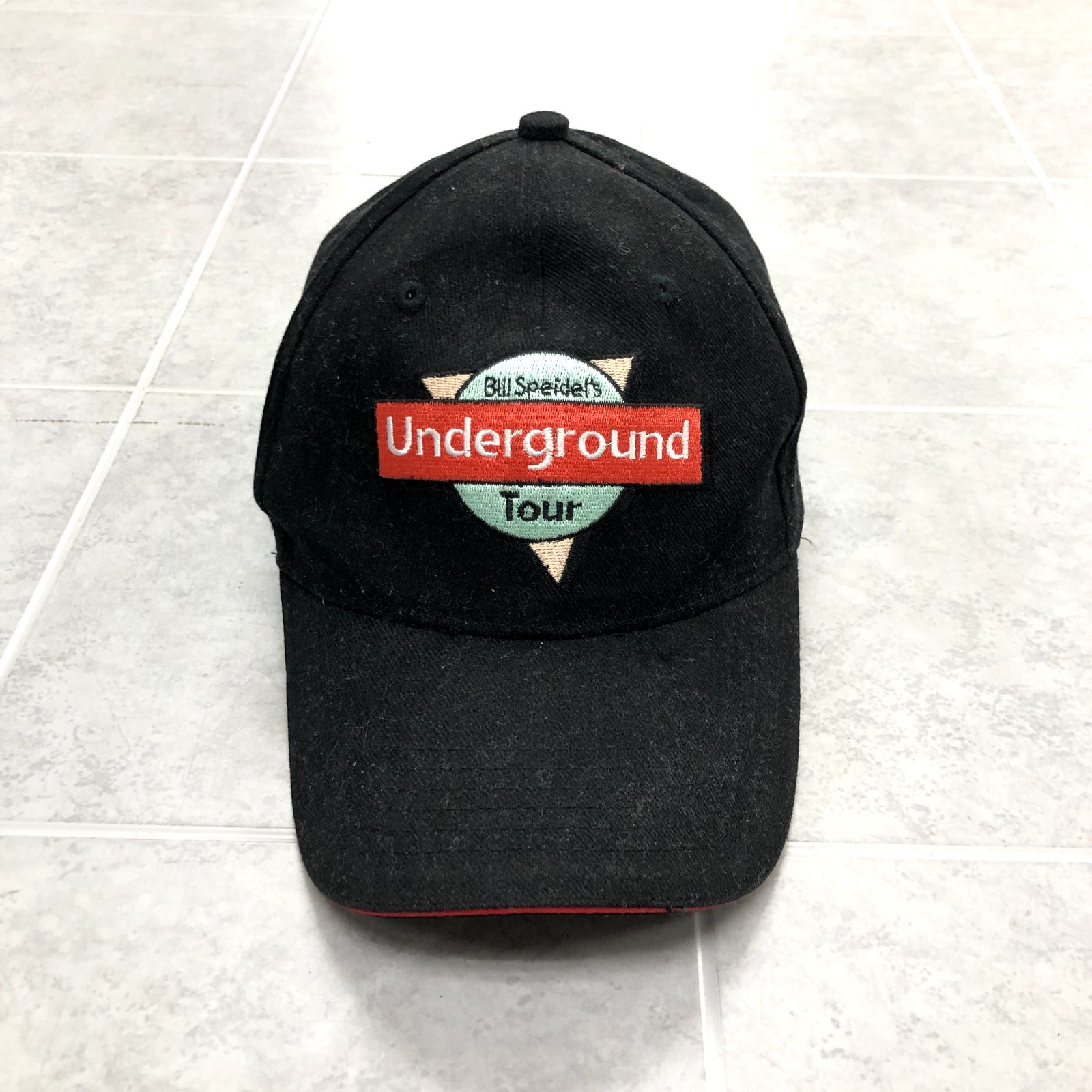 Hats Of America Black Cloth Strap Graphic Underground Tour Cap Adult One Size