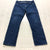 Retro Wrangler Blue Denim Flat Chino Straight Cotton Jeans Adult Size 36X30