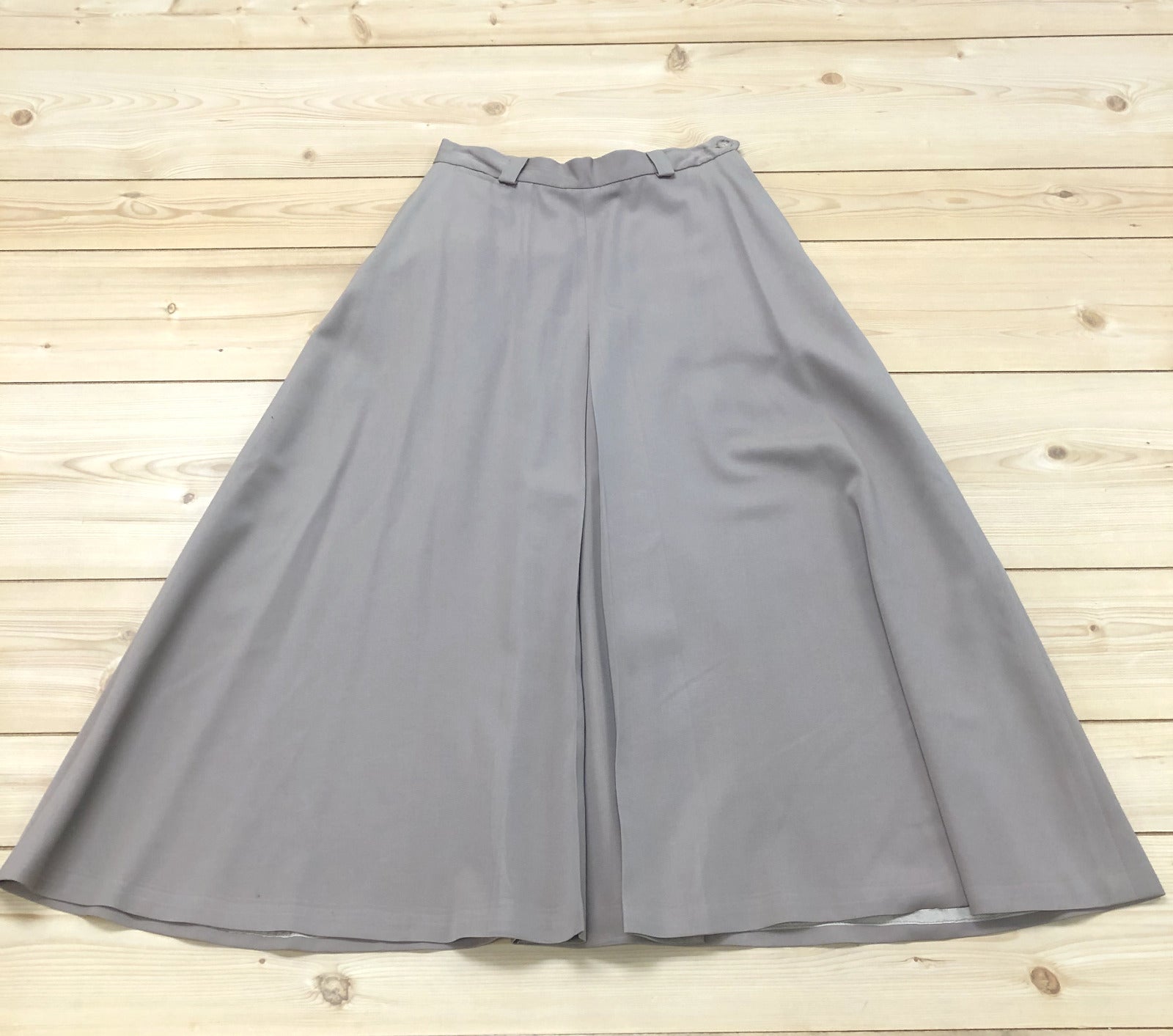 Ralph Lauren Beige Pleated Pockets Fit & Flare Button Hook Skirt Womens Size 8