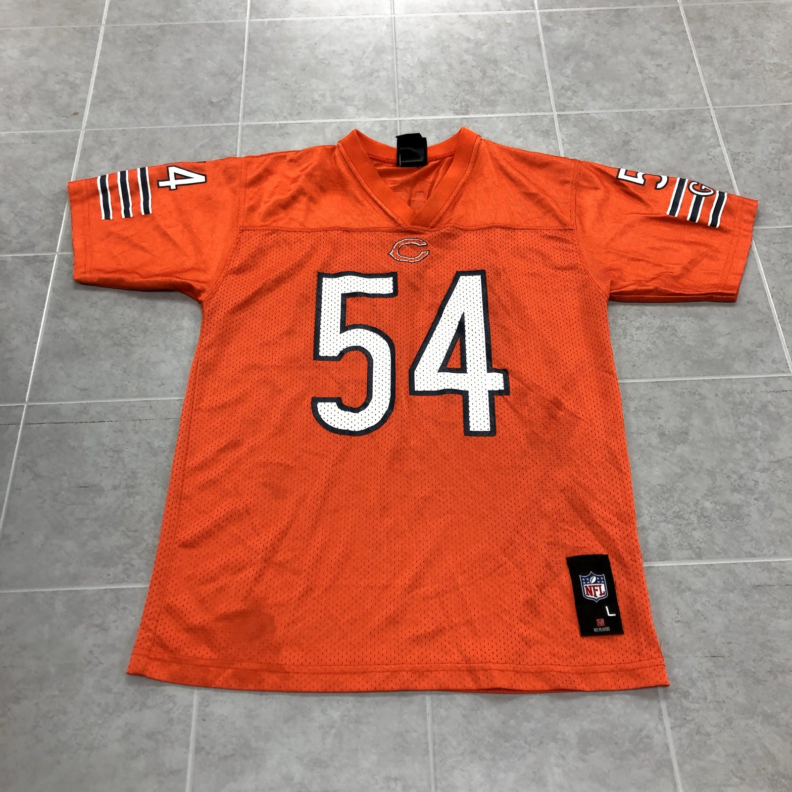NFL Team Orange Short Sleeve Graphic #54 Urlacher Bengals Jersey Adult Size L