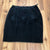 Vintage Diana Marc Black Suede Pencil Skirt Button Closure Women Size 18