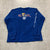 Blue Long Sleeve Crew Neck Kansas Jayhawks 2000 Victories T-shirt Adult Size L